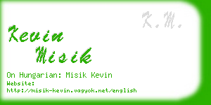 kevin misik business card